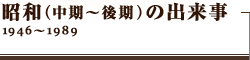 昭和(中期~後期)の出来事 1946~1989