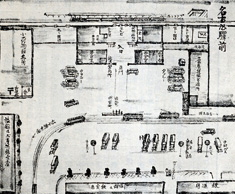 名古屋駅前交通配置図(昭和8年時点)